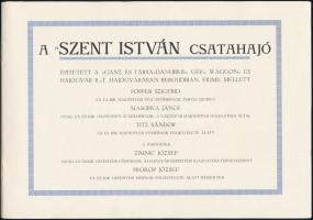 1914 A császári és királyi haditengerészet Szent István csatahajója, képekkel illusztrált füzet a ví...