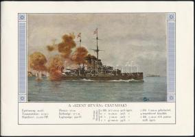 1914 A császári és királyi haditengerészet Szent István csatahajója, képekkel illusztrált füzet a ví...