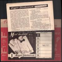 1939 Tolnai Világlapja Naptára, laponkénti külön reklámos naptár, kartonon, falra akasztható, jó áll...