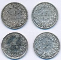 Svájc 1914-1948. 1/2Fr Ag (4xklf) T:2-3 Switzerland 1914-1948. 1/2 Franc Ag (4xdiff) C:XF-F Krause KM#23