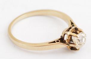 Fehérarany gyűrű brillel 14K arany m:54, 2,22 g /White gold ring with diamond