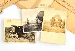 II. világháborúban szolgált fényszórós osztagos katona fényképei, okmányai, fényszóróból készített t...