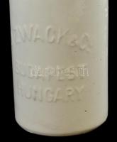 Gránit kerámia Zwack butéla, dombornyomott felirattal. Jelzett, hibátlan 22 cm