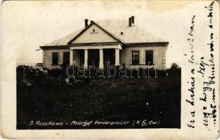1917 Ruszkova, Visóoroszi, Ruszkowa, Ruscova; Meierhof Vorderansicht / Ilona-lak / villa. photo  (Rb)