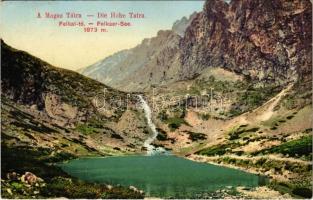 1914 Tátra, Magas Tátra, Vysoké Tatry; Felkai-tó / Felkaer-See / Velické pleso / lake + CSÁKTORNYA - BOBA - CZELLDÖMÖLK 84 vasúti mozgóposta bélyegző (Rb)