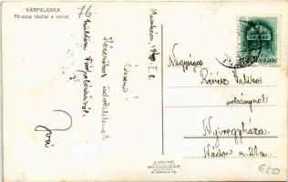 1940 Várpalánka, Palanok (Munkács, Mukacheve); Fő utca, vár, autó, üzlet / main street, castle, auto...