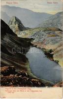 1913 Tátra, Magas Tátra, Vysoké Tatry; Fagyott-tó és Poduplaszki-völgy. Franz Pietschmann No. 1518. / Gefrorner See und Blick in das Poduplaski-Tal / Bielovodská dolina / valley, lake (EK)