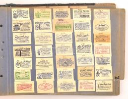 cca 1940 1600 db döntően különböző gyógyszertár nevét és emblémáját tartalmazó, több színben nyomtat...