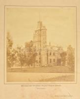 cca 1880 Gróf Wenckheim Frigyes ókígyósi palotája, kartonra kasírozott fotó, Vörös Kálmán műterméből...