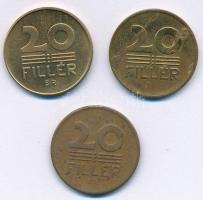 1946-1950. 20f tombak (3xklf) T:1-,2 lapkahiba