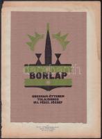 1922 A Magyar Nyomdászat c. újság 8 db  bor- és méz címke tervezet