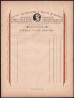 1923 A Magyar Grafika c. újság 7 db  reklám címke és menü terve