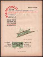 1923 A Magyar Grafika c. újság 7 db  reklám címke és menü terve