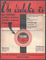 cca 1930 Tevan nyomda Békéscsaba 8 oldalas képes árjegyzék reklám grafika designokkal. hajtva.