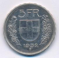 Svájc 1932B 5Fr Ag T:2  Switzerland 1932B 5 Francs Ag C:XF  Krause KM#40