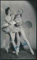 Ugray Klotild (1932- ) táncosnő, balettmester aláírása őt ábrázoló fotón