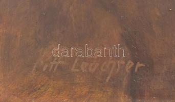 Pitt Leuchter (?-?): Férfi portré. Olaj, fa, jelzett, szélein kissé sérült, 33×26,5 cm