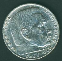 Német 3. Birodalom 1937A 2M Ag "Hindenburg" T:2/3 apró ph