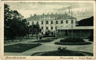 1925 Balatonfüred, Nagyszálloda, Grand Hotel + TAPOLCZA - BUDAPEST 394 A vasúti mozgóposta bélyegző (fa)