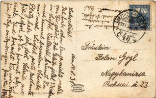 1931 Balatonfüred, Strandfürdő, vitorlás + "KESZTHELY - BUDAPEST 48 C" vasúti mozgóposta b...