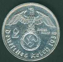 Német 3. Birodalom 1938E 2M Ag "Hindenburg" T:2