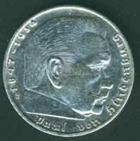 Német 3. Birodalom 1938E 2M Ag "Hindenburg" T:2