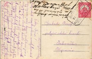 1929 Nagybodófalva, Bodófalva, Bodo; látkép / general view + "NÉMETÚJFALU-SZENTMIHÁLYPUSZTA POS...