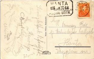 1935 Bakonybél, látkép, templom. Weisz Miksa kiadása + "HÁNTA POSTAI ÜGYN." (EK)