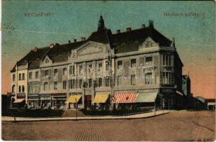 1922 Kecskemét, Népbank palota, üzletek. Hangya kiadása (EK)