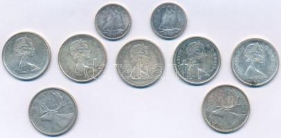 Kanada 1952. 10c Ag "VI. György" + 1964. 10c Ag "II. Erzsébet" + 1967. 25c Ag &q...