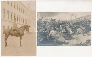 3 db katonai fotólap + 2 fotó + 5 háborús lap