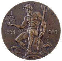 Berán Lajos (1882-1943) 1934. "A Neptun Budapesti Evezős Egylet - 50 év emlékére" kétoldal...