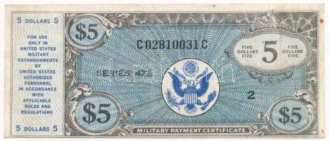Amerikai Egyesült Államok / Katonai kiadás 1948. 5$ T:III / USA / Military Payment Certificate 1948. 5 Dollars C:F Krause M20