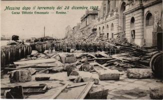 Messina, Terremoto del 28 Dicembre 1908, Corso Vittorio Emanuele, Rovine / earthquake of 1908, destroyed corso and buildings