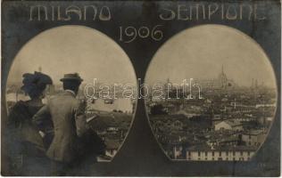 1906 Milano, Milan; Sempione / montage with couple
