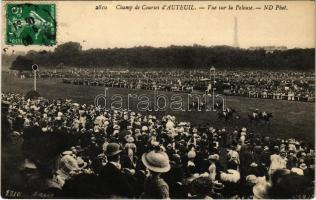 Paris, Auteuil, Champ de Courses, Vue sur la Pelouse / Hippodrome, horse race. TCV card