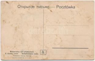 Lviv, Lwów, Lemberg; Kolumna Mickiewicza / statue, leporellocard with railway station (fl)