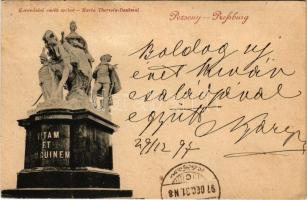 1897 (Vorläufer) Pozsony, Pressburg, Bratislava; Koronázási emlék szobor / Maria Theresia Denkmal / statue