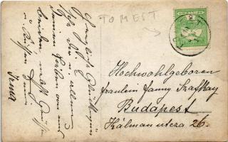 1909 Tomest, Tamásd, Tomesti; Üveggyár / glass factory. photo