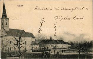 ~1899 (Vorläufer) Tallós, Tomásikovo; tér, templom, Grófi kastély, orvoslak / square, church, castle, doctors villa