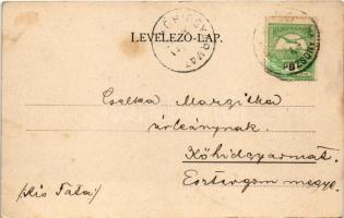 ~1899 (Vorläufer) Tallós, Tomásikovo; tér, templom, Grófi kastély, orvoslak / square, church, castle...