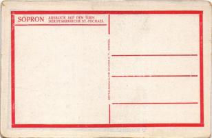 Sopron, Kilátás a Szt. Mihály templom tornyára. Röttig-Romwalter Nyomda Rt