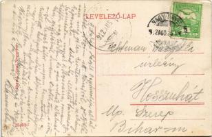 1912 Nagyenyed, Aiud; Alsó fehérvármegye székháza, fahíd. Cirner I. József kiadása / county hall, wo...