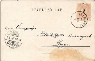 1899 (Vorläufer) Lady on bicycle. Art Nouveau, litho (Rb)