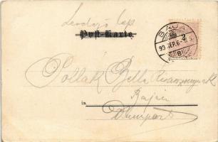 1899 (Vorläufer) Art Nouveau lady. A. Sockl Wien I. Serie VII. Sirenen u. Circen Nr. 38. litho. Szén...