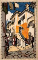 1913 Wien, Vienna, Bécs; Oesterreichische Adria Ausstellung, Alt-Abbazia / Austrian Adriatic Exhibition advertisement art postcard, oldtown in Opatija. Kilophot GMBH Wien Serie A 7. litho s: Kalmsteiner