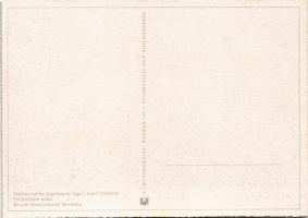 Második világháborús német katonai lap. Német nehéz légvédelmi ágyú éjjeli harcban földerődök ellen....