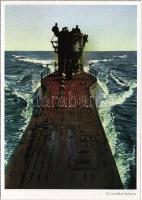 Második világháborús német katonai lap. Új tettekre készen. Brennecke haditudósító felvétele. PK-Aufn. Kriegsber. C. Berger, Carl Werner / WWII German Navy submarine