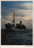 Második világháborús német katonai lap. Német előőrs hajó. Kietzmann haditudósító felvétele. PK-Aufn. Kriegsber. C. Berger, Carl Werner / WWII German Navy ship (fl)