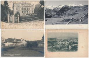 50 db RÉGI svájci város képeslap jó minőségben / 50 pre-1945 Swiss town-view postcards in good quali...